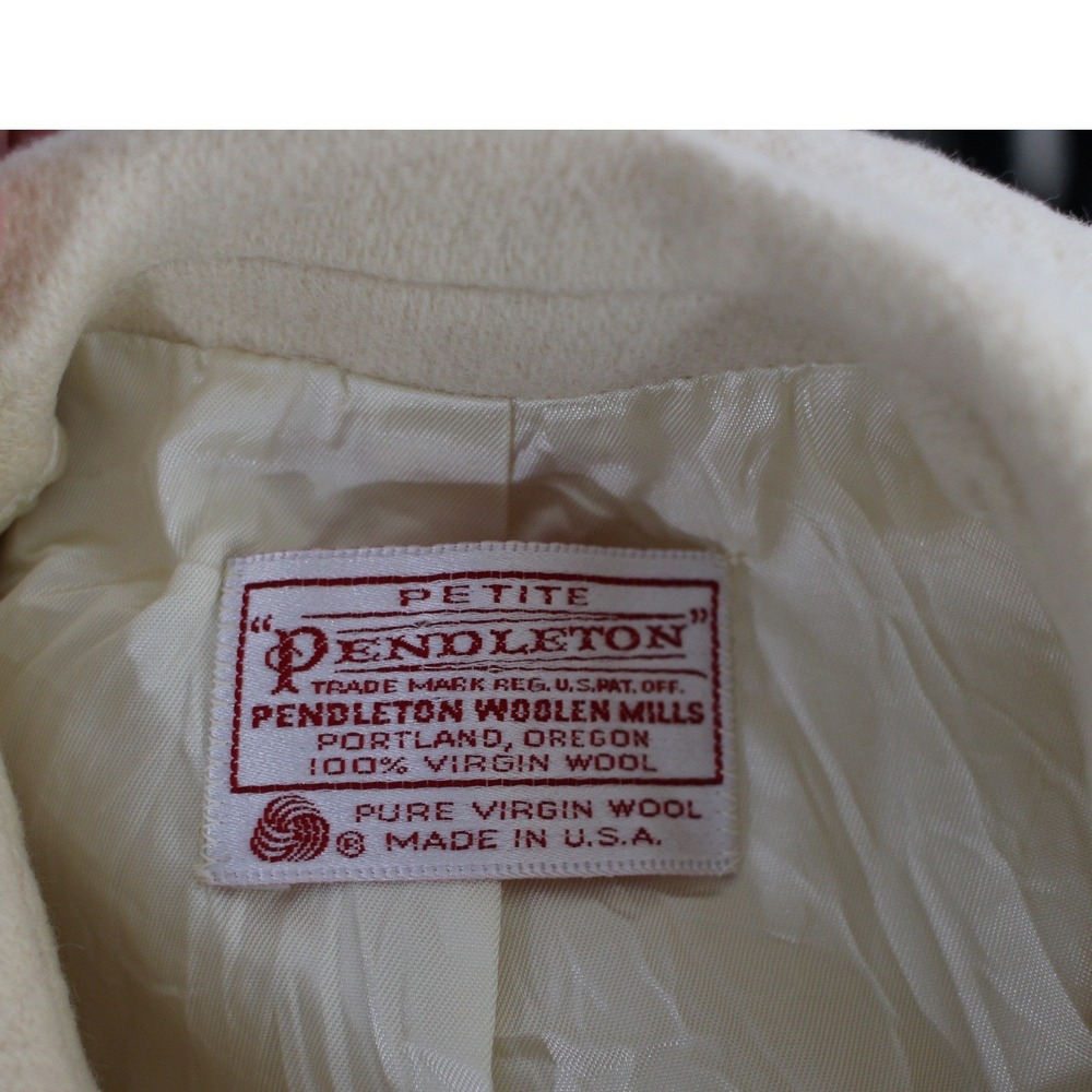 Pendleton Petite Ivory Wool Jacket Blazer Western… - image 3